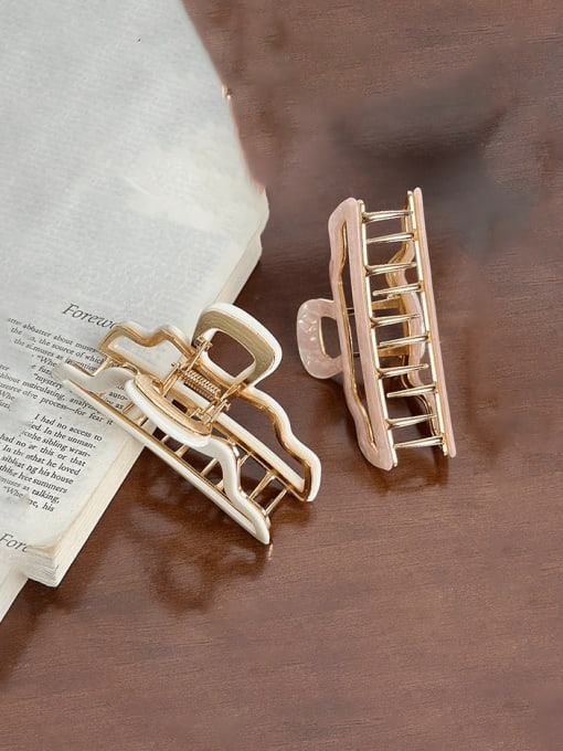Chimera Cellulose Acetate Minimalist Geometric Alloy Jaw Hair Claw 1