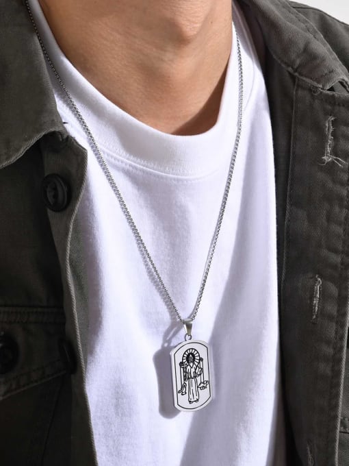 CONG Stainless steel Hip Hop Geometric Pendant 2