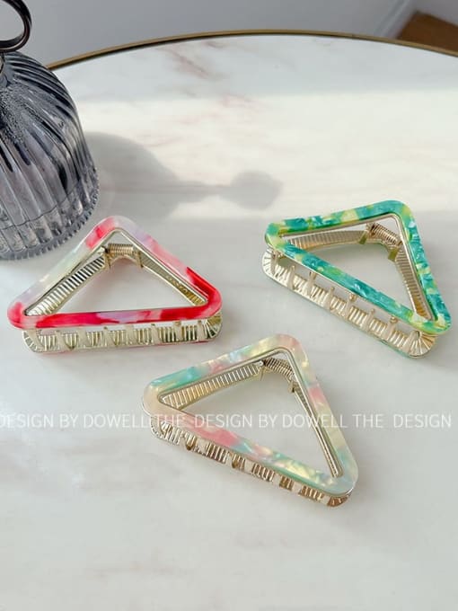 Chimera Cellulose Acetate Trend Triangle Alloy Multi Color Jaw Hair Claw 1