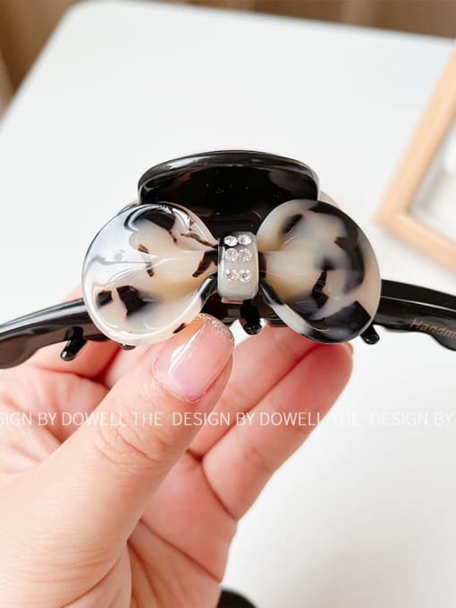 Rice tortoiseshell bow Cellulose Acetate Trend Geometric Alloy Jaw Hair Claw