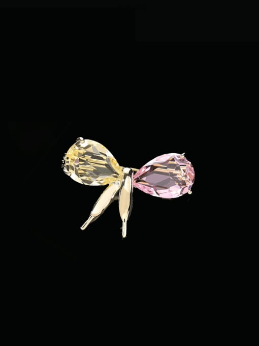 Luxu Brass Cubic Zirconia Butterfly Trend Brooch 1