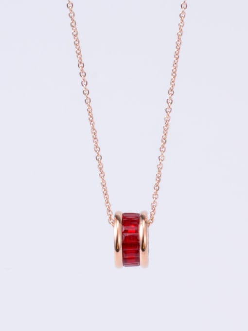 A TEEM Titanium Cubic Zirconia Multi Color Round Minimalist Choker Necklace 3