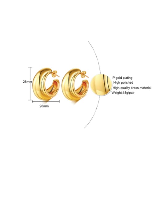 LI MUMU Copper Irregular Minimalist Drop Earring 1