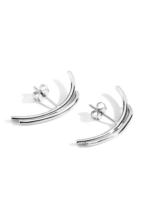 Platinum Cross Earrings Brass Irregular Crossed Minimalist Earring