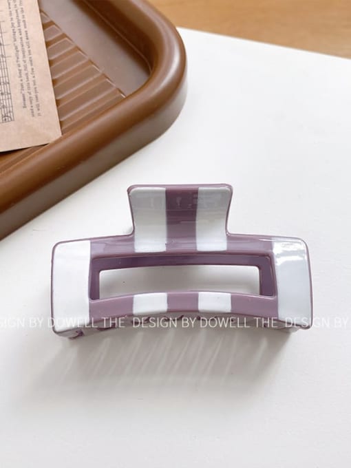 Purple white stripe 8.5cm Zinc Alloy Resin Trend Geometric  Jaw Hair Claw