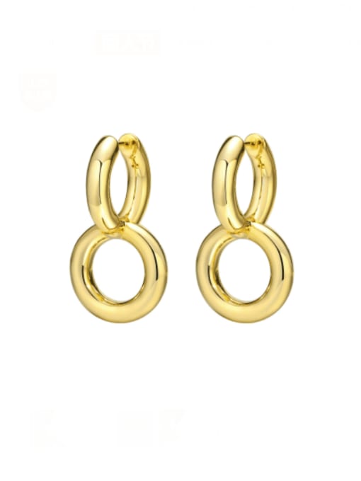 CONG Brass Geometric Minimalist Drop Earring 0