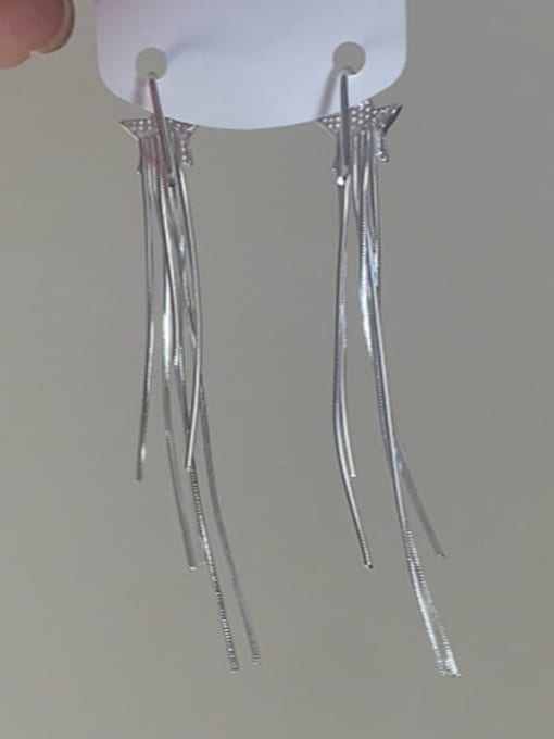 Rosh Stainless steel Tassel Minimalist Threader Earring 3