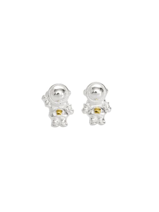 ES2073 【 Platinum 】 925 Sterling Silver Icon Cute Stud Earring