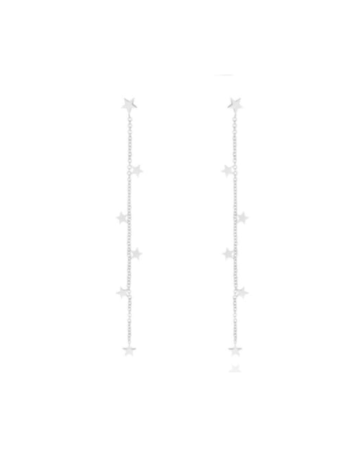 Style 2 platinum Sterling Silver Threader Earring With multiple styles
