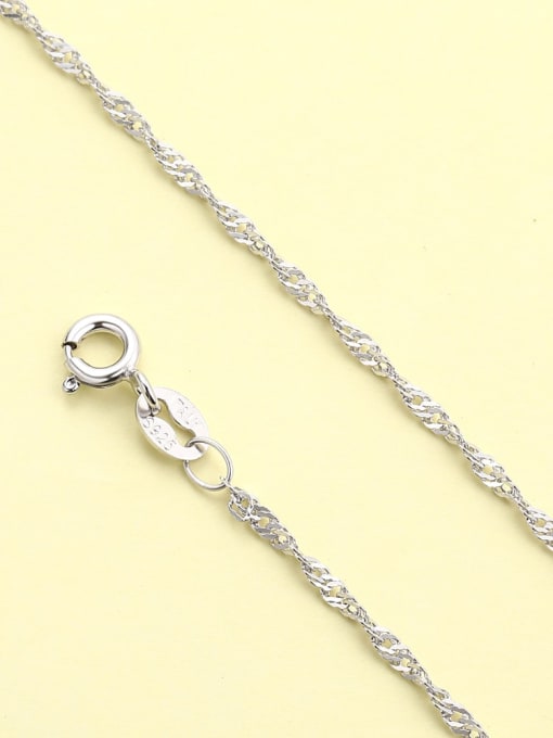 water wave chain 925 Sterling Silver Minimalist  Chain