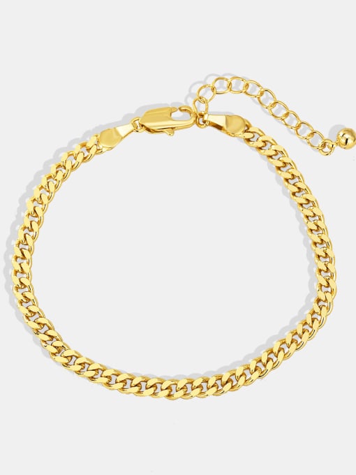 CHARME Brass Geometric Minimalist Link Bracelet 2