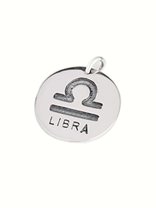 Libra (without chain) 925 Sterling Silver Constellation Vintage Necklace