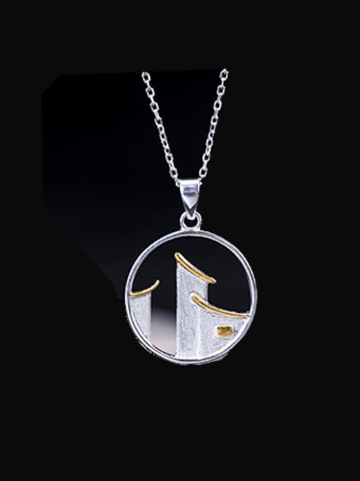 Gilded eave chain 925 Sterling Silver Geometric Minimalist Necklace