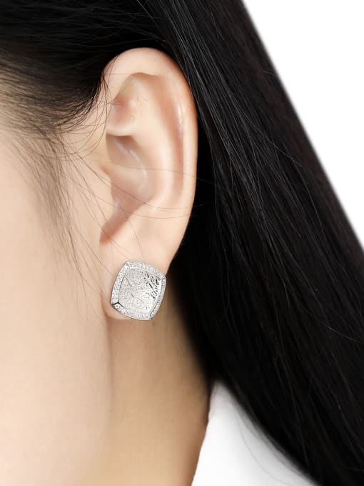 DAKA 925 Sterling Silver Geometric Vintage Stud Earring 2