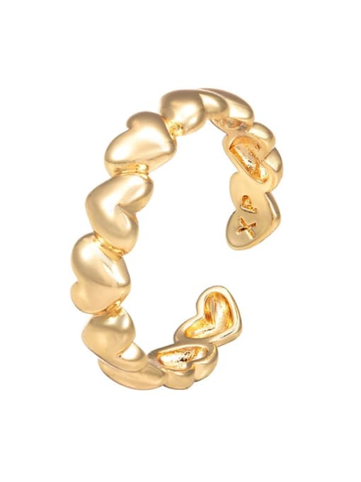 18K color Alloy Heart Trend Band Ring