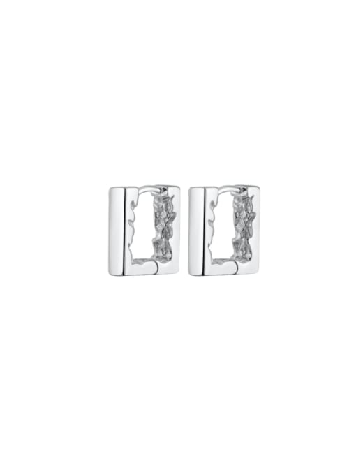XBOX 925 Sterling Silver Geometric Minimalist Huggie Earring 0