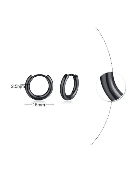 CONG Stainless steel Geometric Minimalist Huggie Earring 2