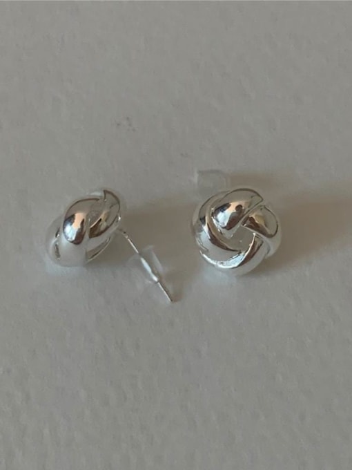 Boomer Cat 925 Sterling Silver Bowknot Vintage Stud Earring 3