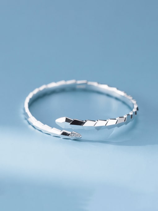 Rosh 925 Sterling Silver Snake Vintage Cuff Bangle 0