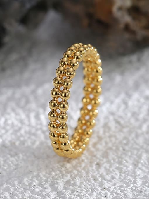 CHARME Brass Geometric Minimalist Bead Ring 1