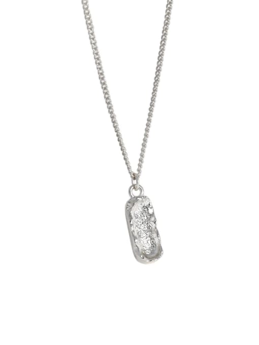 DAKA 925 Sterling Silver Rectangle Minimalist Necklace 4