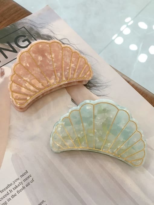 Chimera Cellulose Acetate Minimalist Scallop shell Jaw Hair Claw 3