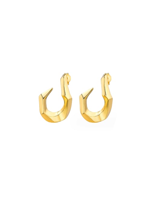 gold Stainless steel Irregular Minimalist Stud Earring