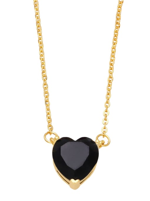 CC Brass Cubic Zirconia Heart Vintage Necklace 3