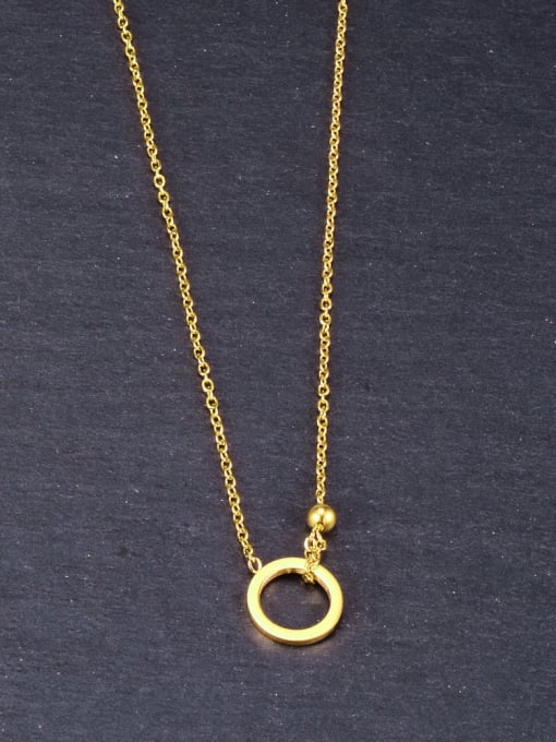 A TEEM Titanium Round Minimalist Necklace 0