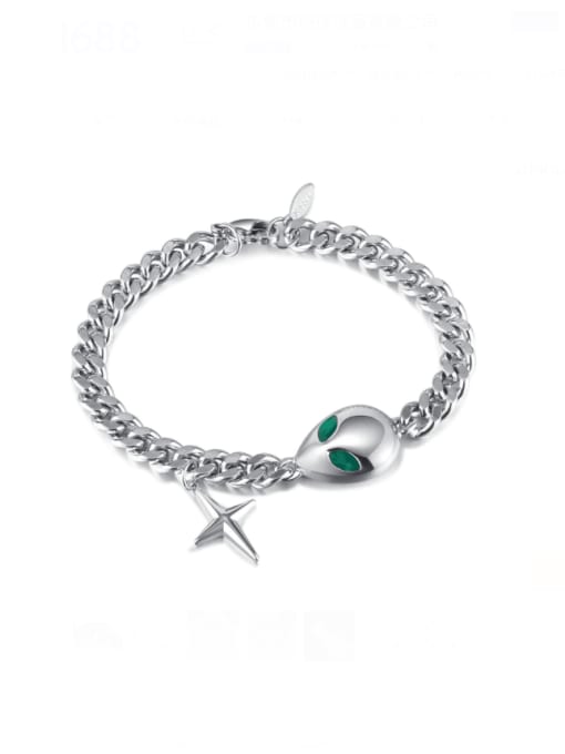 GS1500 steel bracelet Stainless steel Cubic Zirconia Star Vintage Link Bracelet