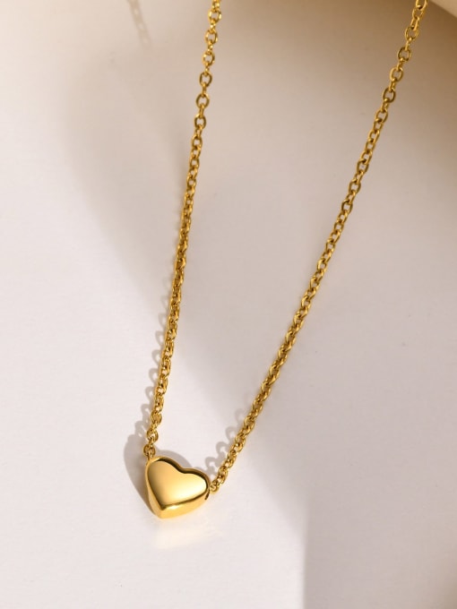 LI MUMU Titanium Steel Heart Minimalist Necklace 4