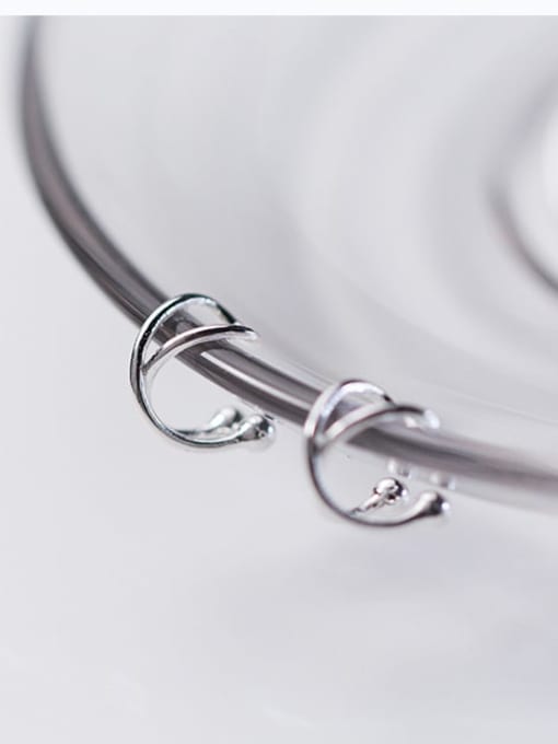 Rosh 925 Sterling Silver Irregular Minimalist Clip Earring 2