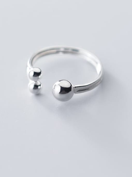 Rosh 925 sterling silver bead  ball minimalist free size ring 2