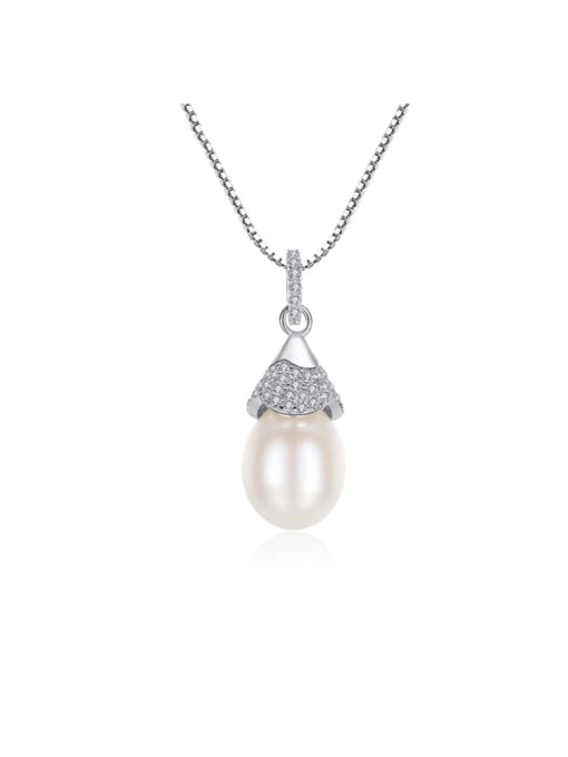 CCUI 925 Sterling Silver Freshwater Pearl  Pendant  Necklace 0