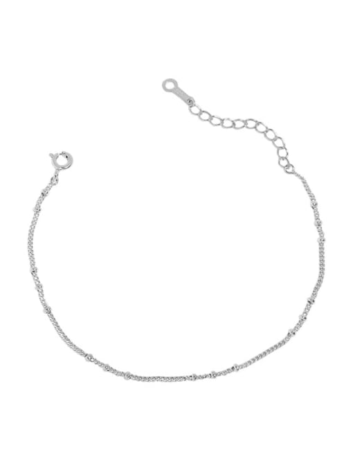 DAKA 925 Sterling Silver Irregular Minimalist Link Bracelet 4