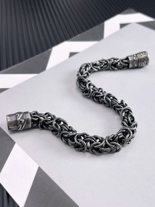 Open Sky Titanium Steel Irregular Hip Hop Link Bracelet 2
