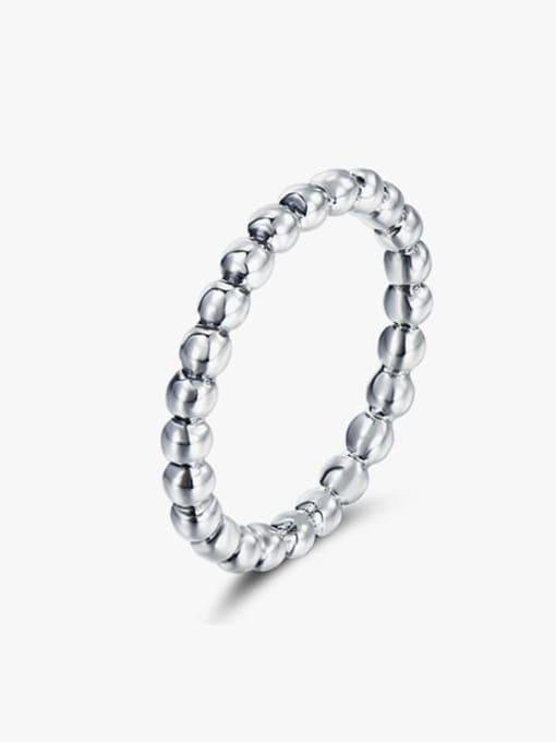 MODN 925 Sterling Silver Round Minimalist Bead Ring 1