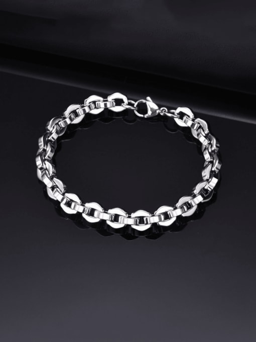 21cm long Stainless steel Geometric  Chain Hip Hop Link Bracelet