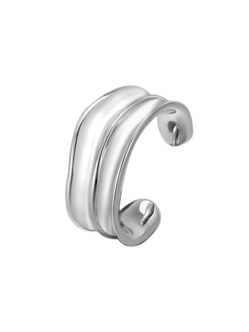 Platinum 925 Sterling Silver Geometric Minimalist Single Earring(Single-Only One)