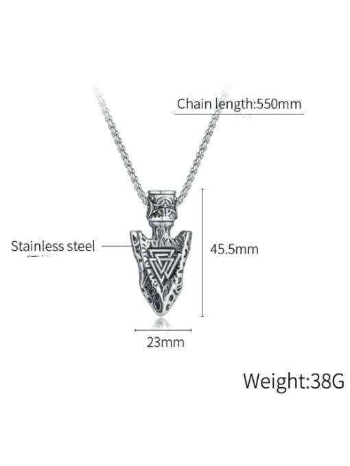 Open Sky Stainless steel Triangle Hip Hop Necklace 4