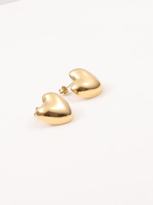 GROSE Titanium Steel Heart Minimalist Stud Earring 0