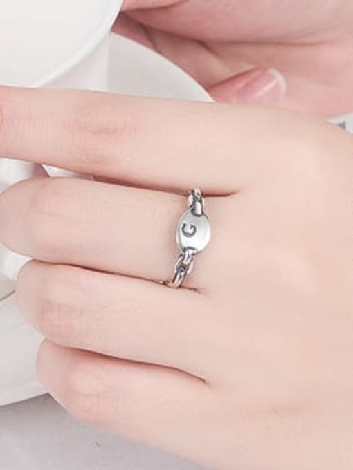 HAHN 925 Sterling Silver Message Vintage Midi Ring 2