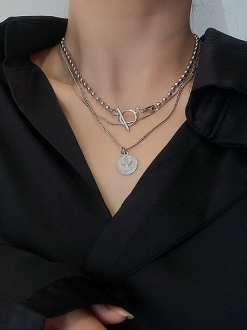 A TEEM Titanium Heart Vintage Multi Strand Necklace 2