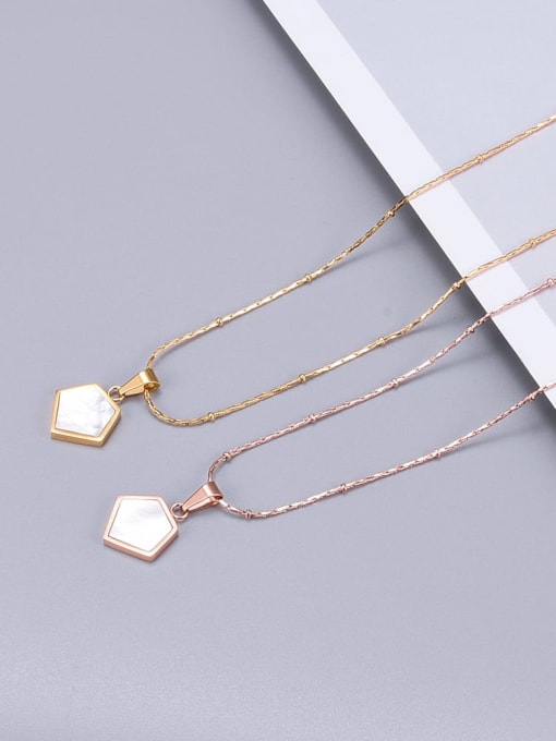 A TEEM Titanium White Shell geometry Necklace 1