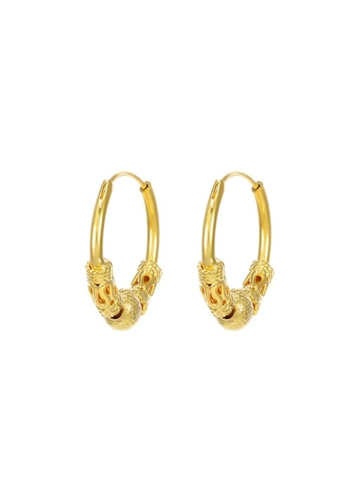 24K gold plating (circle diameter 20mm) Alloy Geometric Minimalist Huggie Earring