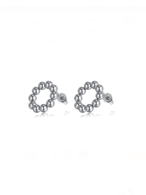 GE878 steel Stainless steel Bead Geometric Minimalist Drop Earring