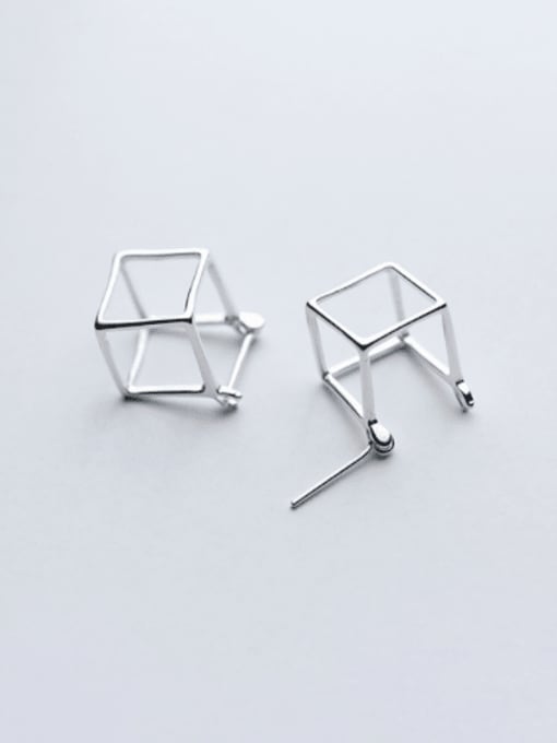 Rosh 925 Sterling Silver Hexagon Minimalist Stud Earring 0