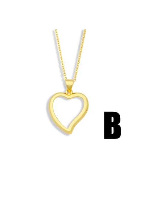 CC Brass Hollow Heart Minimalist Necklace 2