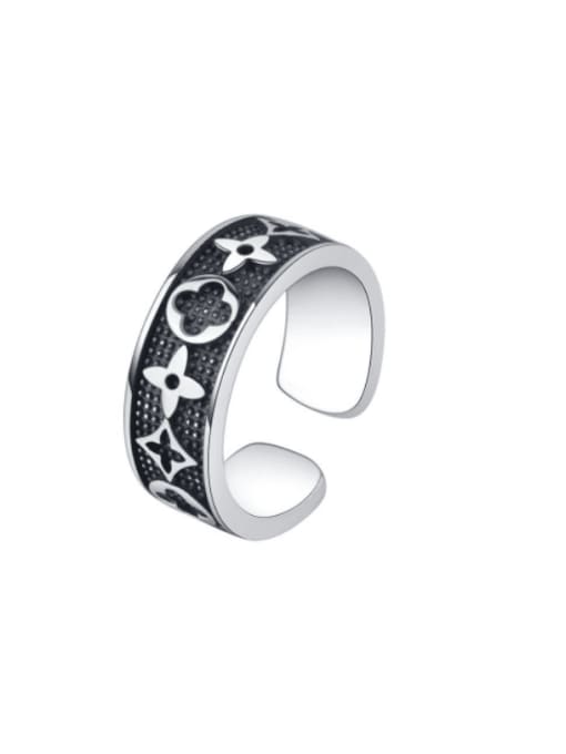 KDP-Silver 925 Sterling Silver Cross Vintage Band Ring