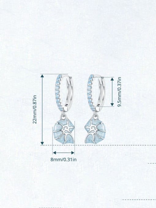 Jare 925 Sterling Silver Enamel Irregular Conch Trend Huggie Earring 2